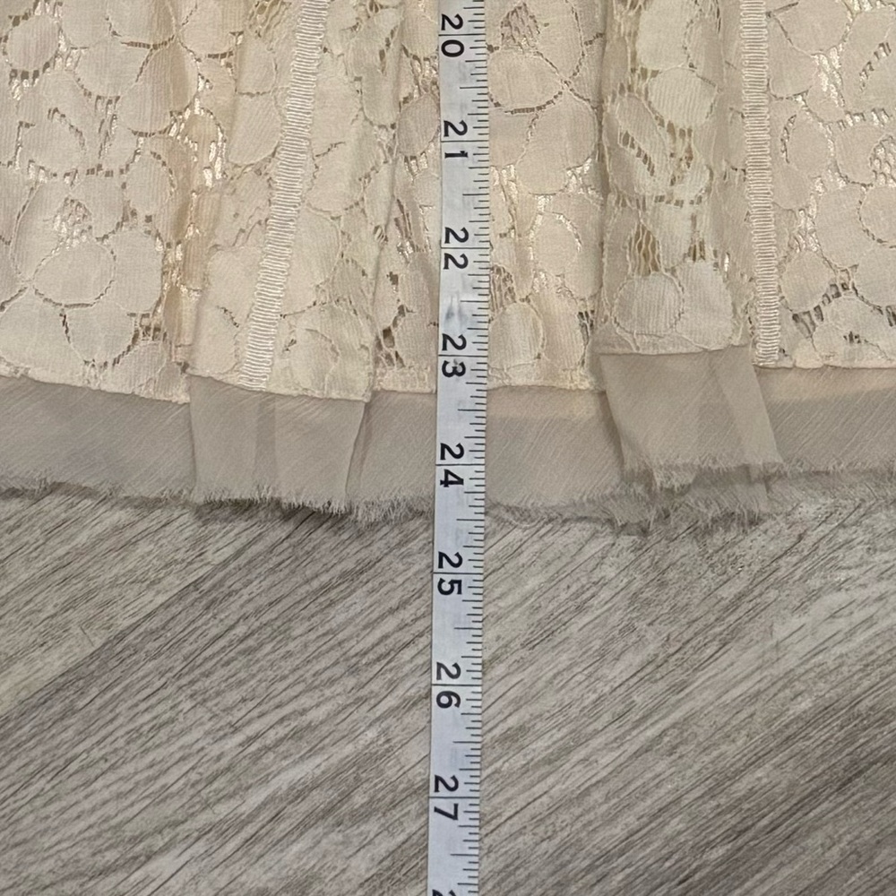 NEW WITH TAGS TAHARI COLLECTION $448 Cream Eyelet Lace Cotton Pleated Skirt SZ 4 - Picture 14 of 14